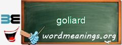 WordMeaning blackboard for goliard